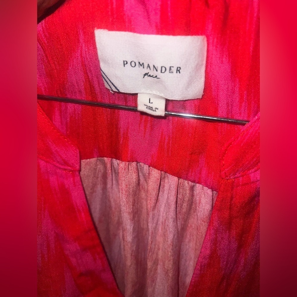 Tuckernuck Pomander Place Ikat Pink Zigzag Dress size Large - Picture 7 of 9